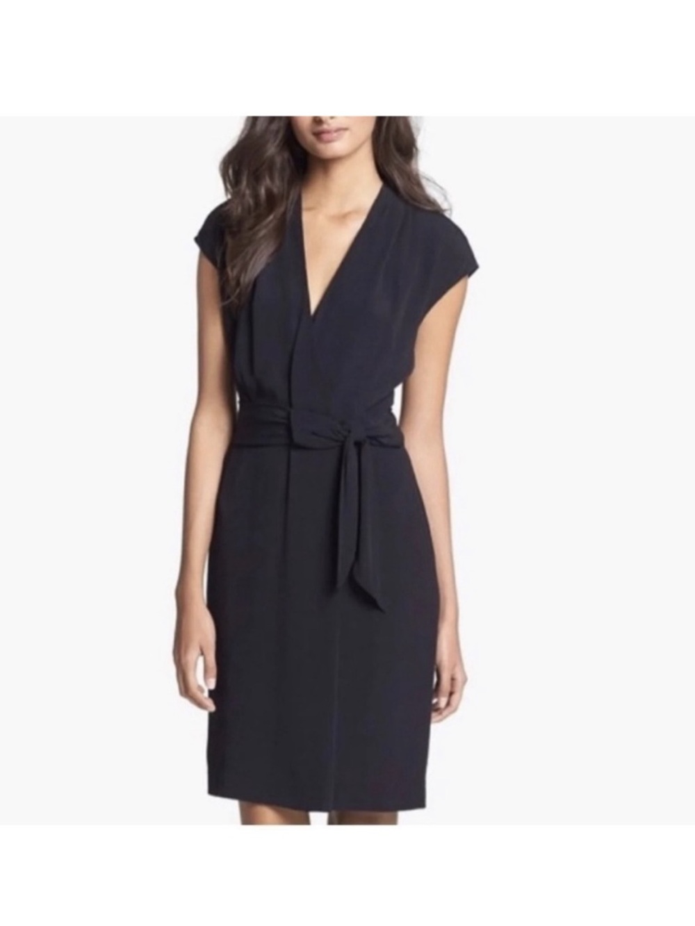 Kate Spade NWT Midi Dress in Black Size 8